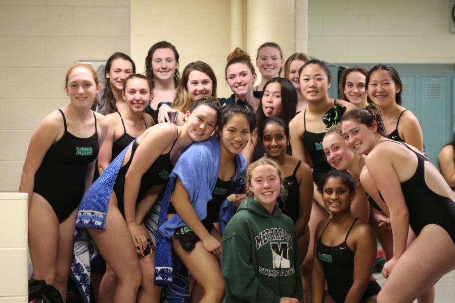 MHS Girls Swimmers, 18-19