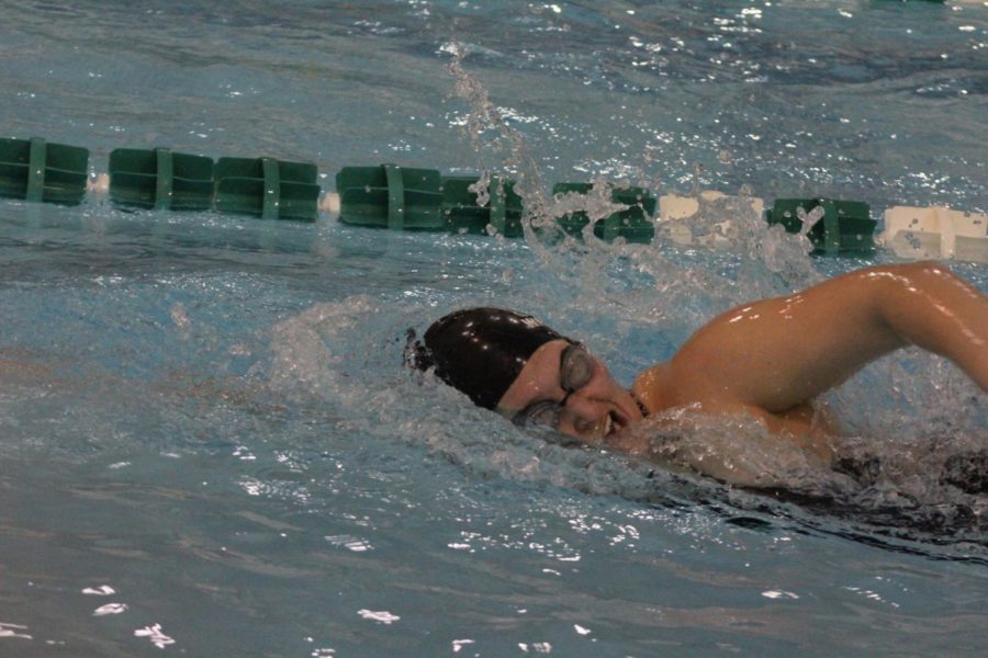 Senior Chandler Gibbs competed in the 200 freestyle relay. 
