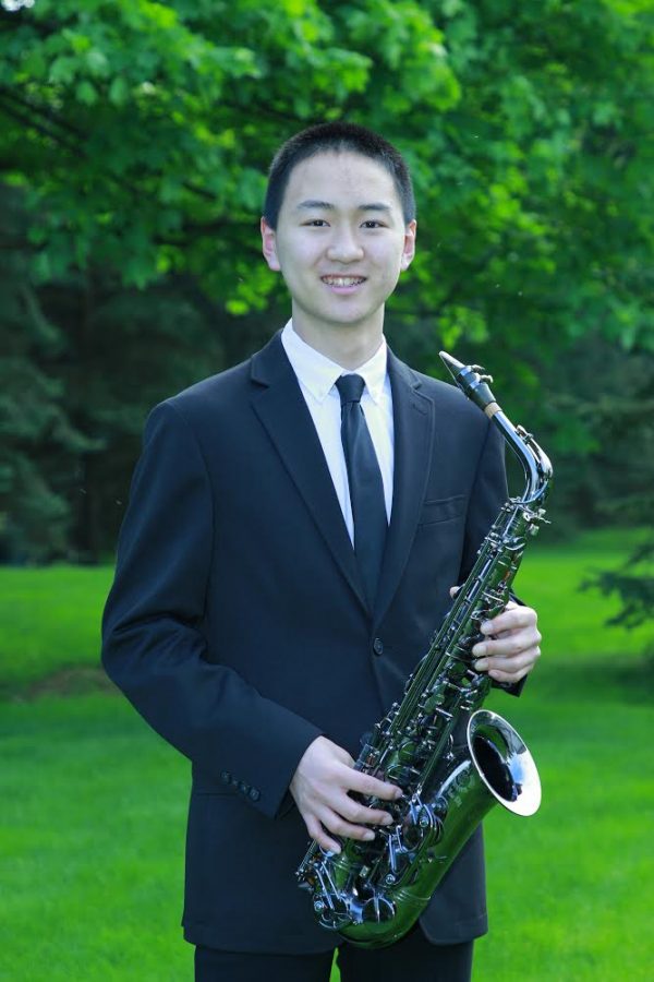 Junior+Patrick+Li%2C+who+earned+a+seat+as+an+alto+saxophone+player+with+the+All-Eastern+Band+on+Jan.+21%2C+will+play+online+in+April+for+the+National+Association+for+Music+Education.+