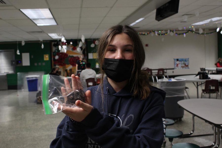 Methacton Student Maddy Washburn shows off a homemade treat.
