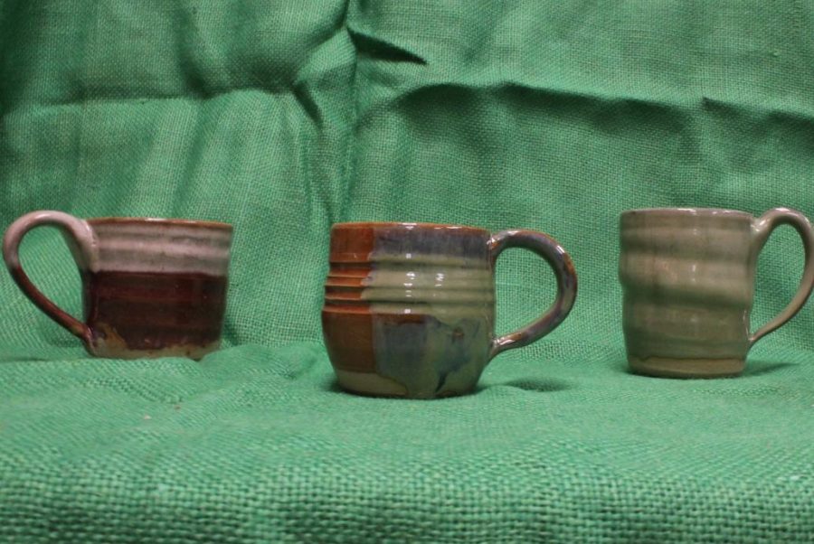 These are examples of the final products. Ms. McCauley made a total of 20 mugs and sold them all. 
