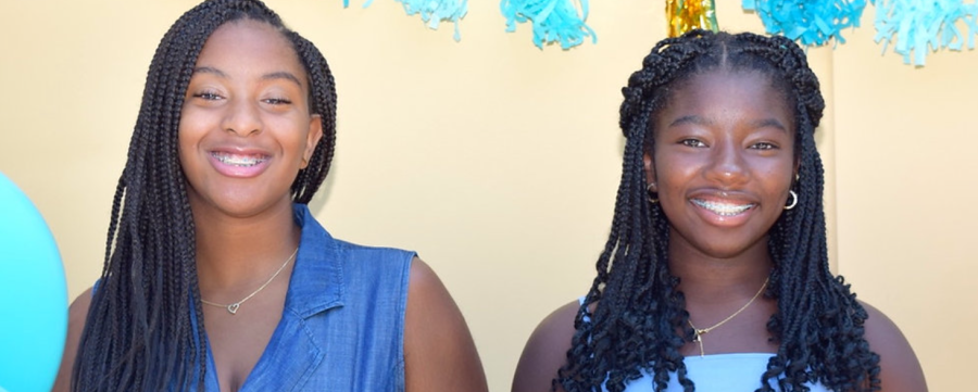 (from left) Freshmen Renee Denis and Arlene Cadogan launched Melanin is Beauty, a cosmetics business, two years ago. The LLC seeks to empower people of color--especially women--and to help them love and be proud of themselves and their skin. 