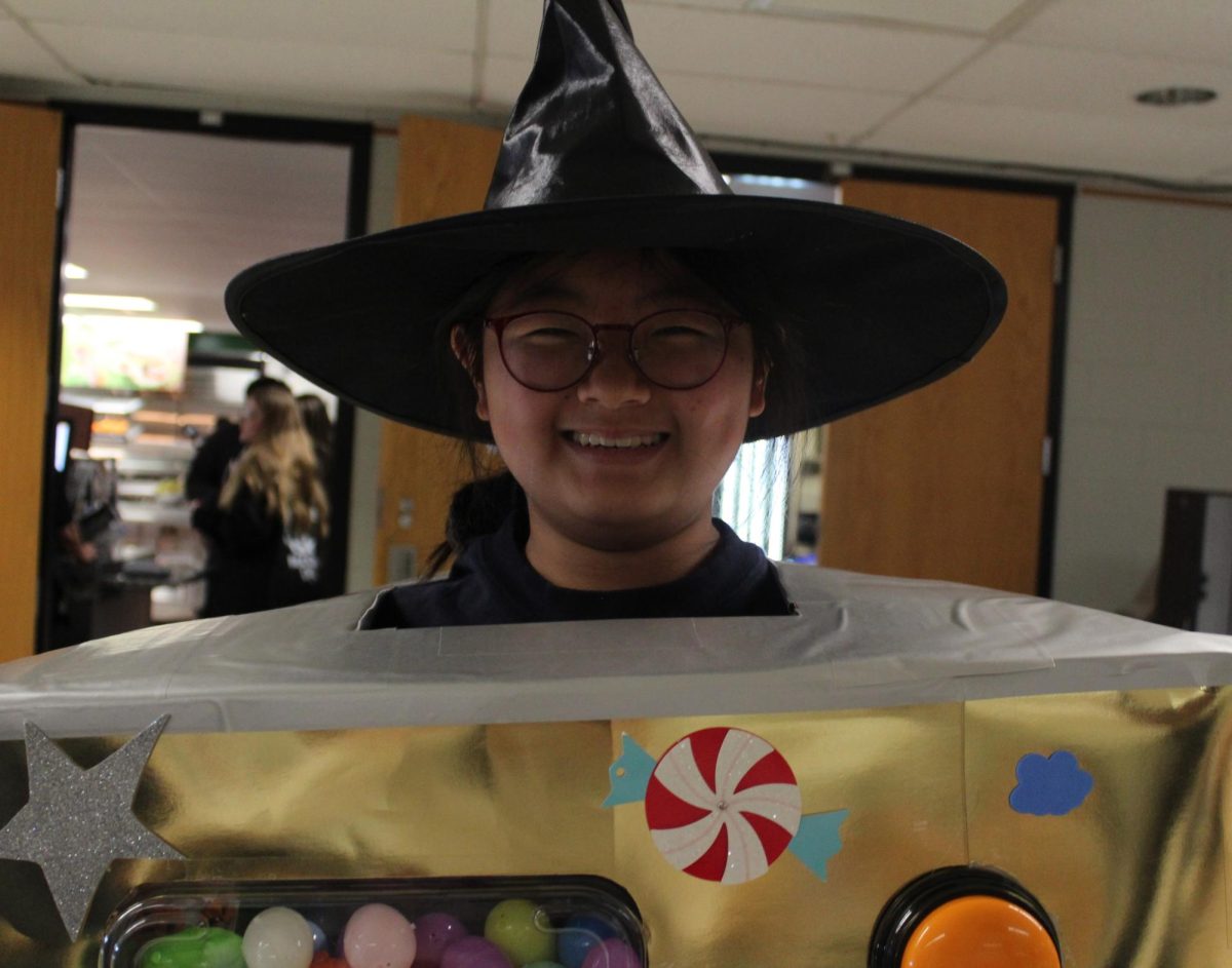 Suhyun Park won for best costume overall. She dressed as a magical vending machine that had functioning buttons. 