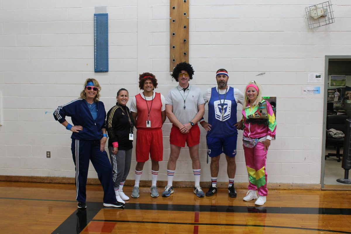 The PE department themed their costumes Lets get Physical this Halloween. 
