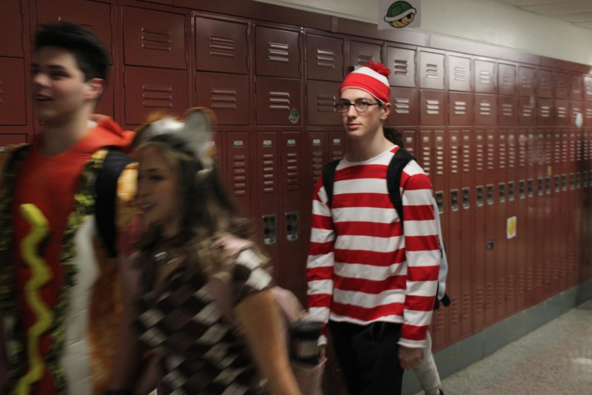 Connor Fries does his best Wheres Waldo impression. 